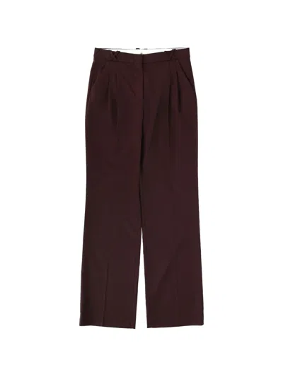 The Garment Pleated Trousers In Burgundy