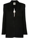 The Garment Pluto Ribbon Blazer In Schwarz
