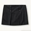 The Garment Button-front Mini Skirt In Black