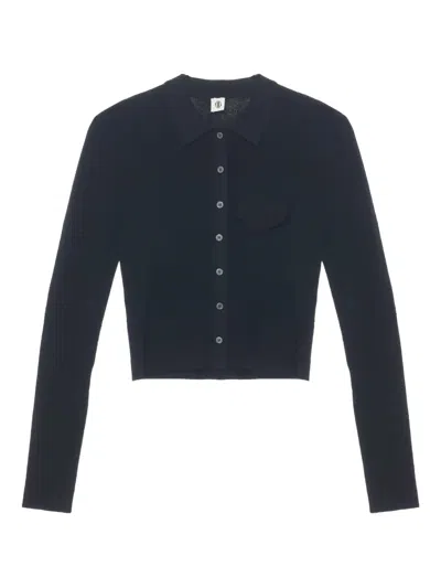 The Garment Polo-neck Buttoned Cardigan In Black