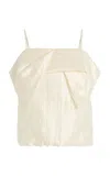 The Garment Porcha Draped Taffeta Top In Neutral