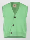 The Garment Ribbed Hem Sleeveless Top V Neckline In Green