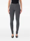 The Garment Ribbed-knit Belt-loops Leggings In Gray