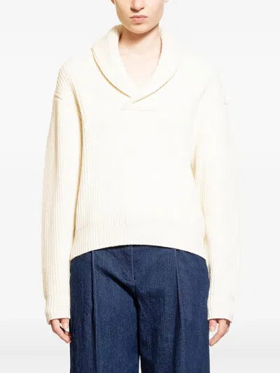 THE GARMENT RIBBED SHAWL-COLLAR SWEATER