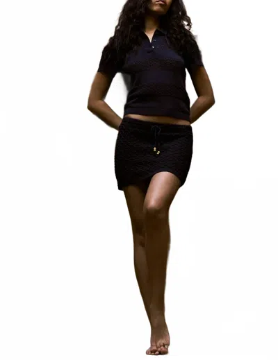 The Garment Riviera Mini Skirt In Navy In Black