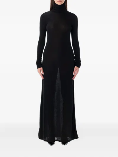 The Garment Maxi Dress High Neck Long Sleeve Sheer In Multi