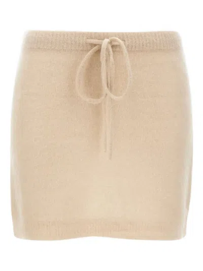 The Garment Roma Bow-fastening Mini Skirt In Neutral