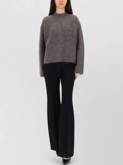 The Garment Roma Boyfriend Crew Neck Knitted Sweater In Gray