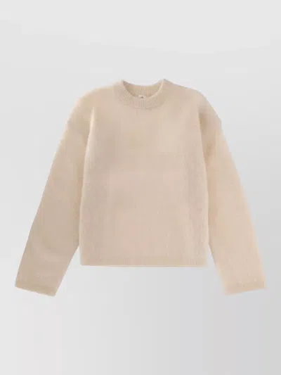 The Garment Roma Boyfriend Crew Neck Wool Sweater In Neutral
