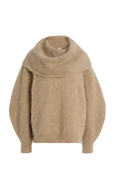 The Garment Roma Draped Knit Sweater In Neutral