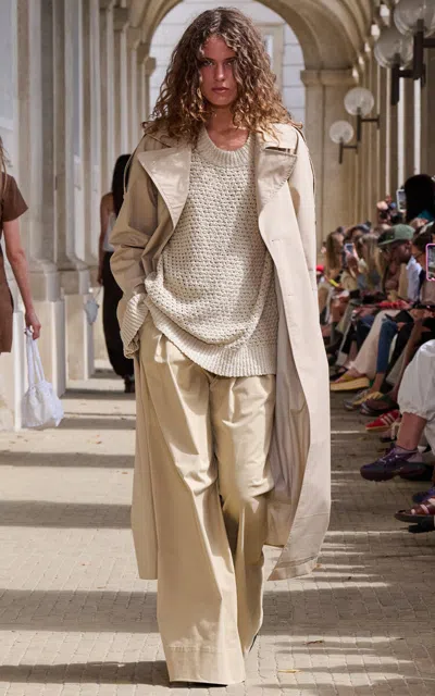 The Garment Romano Cotton-blend Belted Trench Coat In White