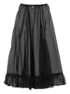 The Garment Ruffled Silk Midi Skirt In Neutral