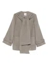 The Garment Scarf-detail Coat In Neutral