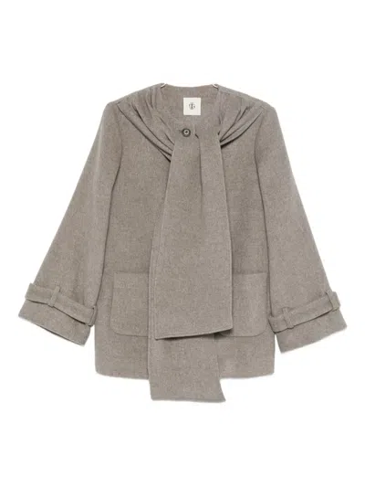 THE GARMENT SCARF-DETAIL COAT