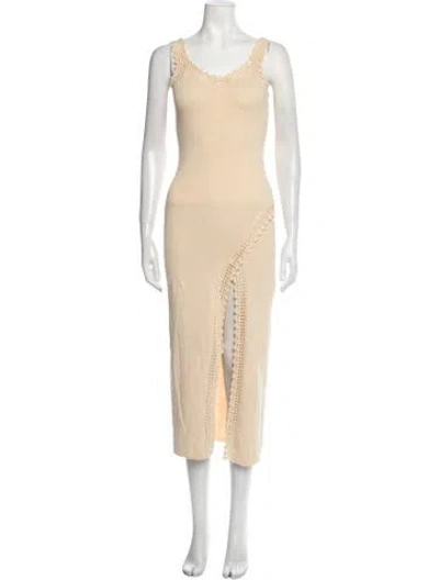 Pre-owned The Garment Scoop Neck Long Dress In Neutral