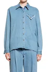 The Garment Denim Buttoned Shirt In Blue