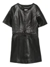 The Garment Short-sleeved Panelled Dress In Black