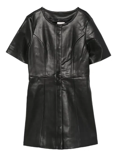 The Garment Short-sleeved Panelled Dress In Black