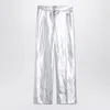 The Garment Silver Andy Wide Trousers In Metal