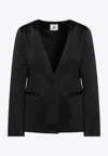 The Garment Single Breasted Buttoned Jacket In Black
