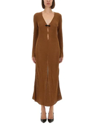 The Garment Slim Fit Long Dress Size 6 In Brown