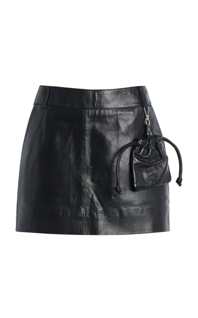 The Garment Soho Pencil Leather Mini Skirt In Black