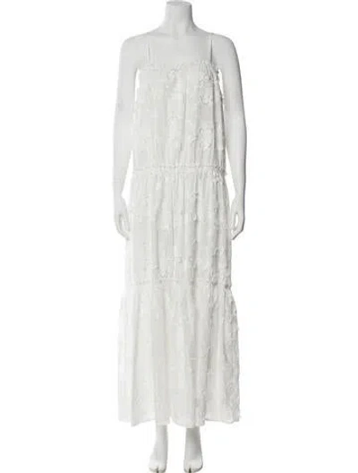 Pre-owned The Garment Square Neckline Long Dress W/ Tags In White