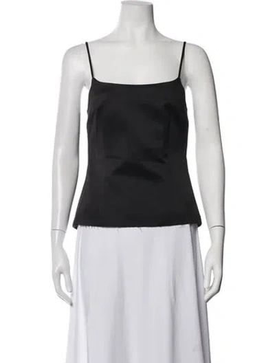 Pre-owned The Garment Square Neckline Sleeveless Top In Black