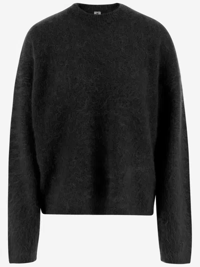 The Garment Stretch Mohair Blend Sweatshirt In Black