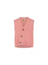 The Garment V-neck Wool Sleeveless Sweater In Pink