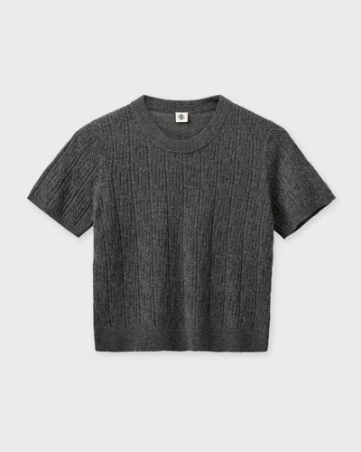 The Garment T-shirt Como Tee Mini Rib In Gray