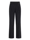 The Garment Tailored Trousers In Black Wool Blend In Black  