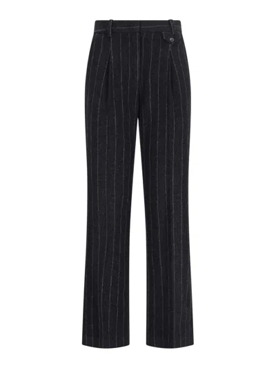 The Garment Tailored Trousers In Black Wool Blend