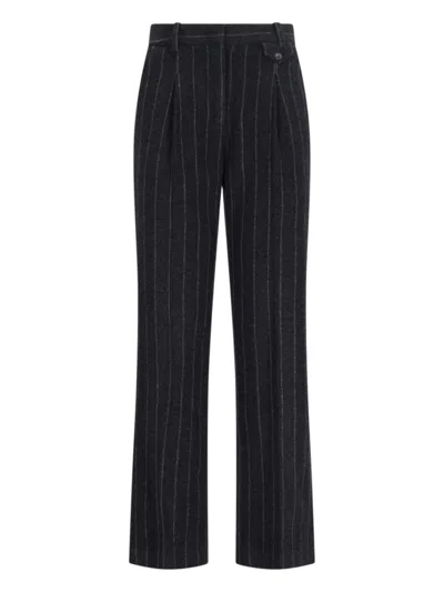 THE GARMENT THE GARMENT TAILORED TROUSERS IN BLACK WOOL BLEND