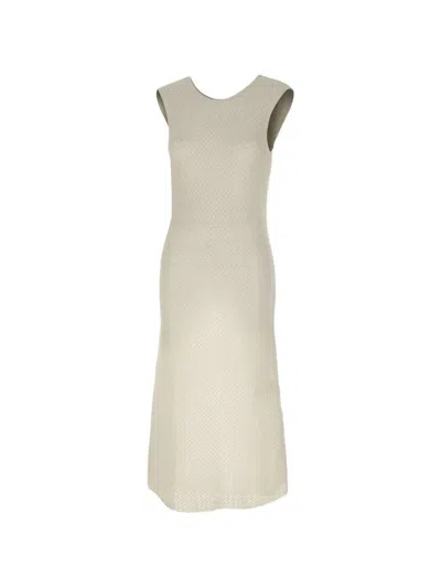 The Garment Tanzania Back Openwork-knit Dress In Neutral
