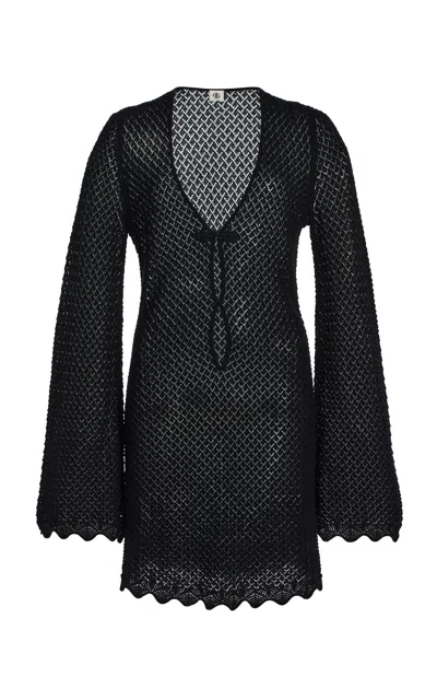 The Garment Tanzania Pointelle-knit Organic Cotton Mini Dress