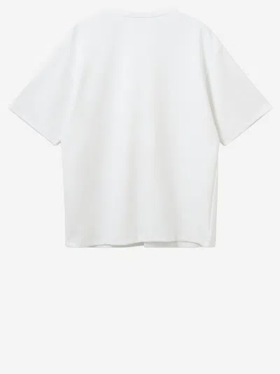 The Garment Tg Bow T-shirt In Stretch Cotton Blend In White