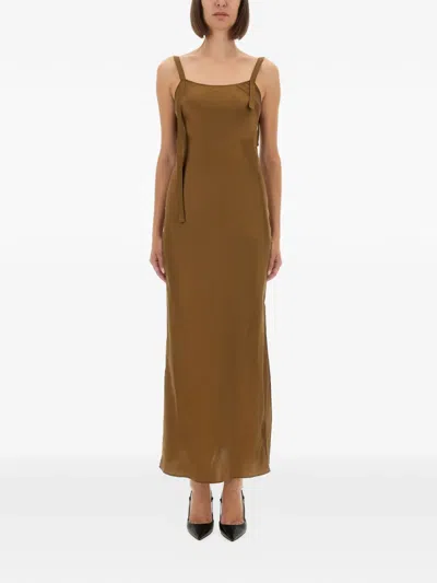 The Garment Tie-strap Maxi Dress In Brown