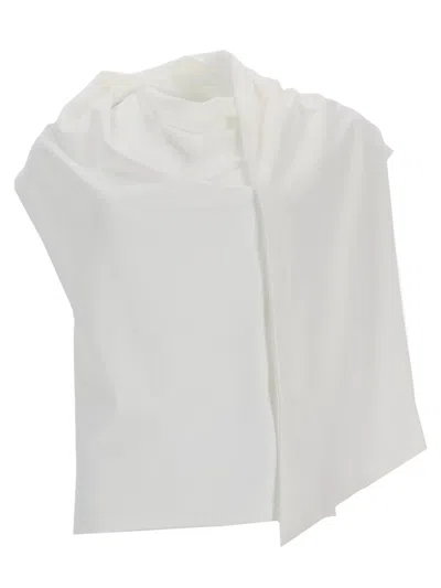 The Garment Top "scarf" In White