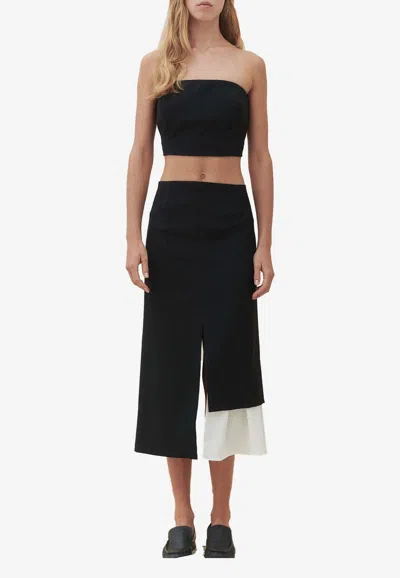 The Garment Treviso Layered Midi Skirt In Black