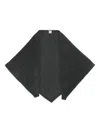 The Garment Rectangular Scarf Fringed Edges In Black
