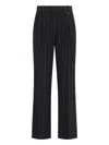 The Garment Tailored Trousers In Black Wool Blend In Black