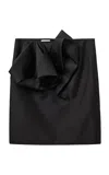 The Garment Umami Draped Silk Skirt In Black