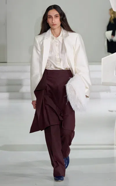 The Garment Umami Tie-knot Silk Blazer In White