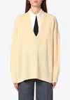 The Garment Yellow Como Oversized V-neck Sweater In Yellow