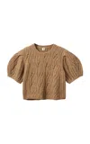 The Garment Valentina Cable-knit Top In Khaki