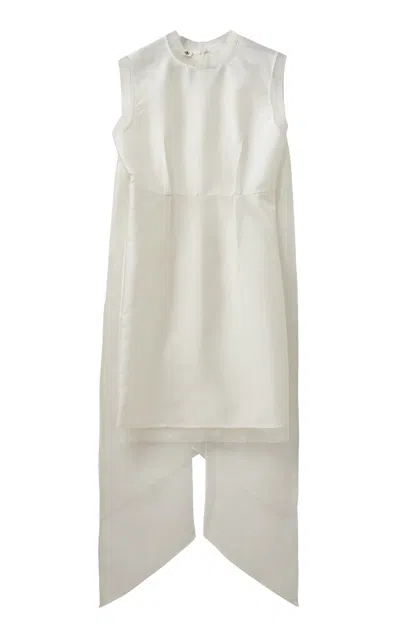 The Garment Vivaldi Draped Silk Dress In White