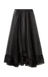 The Garment Vivaldi Sheer Silk Maxi Skirt In Black