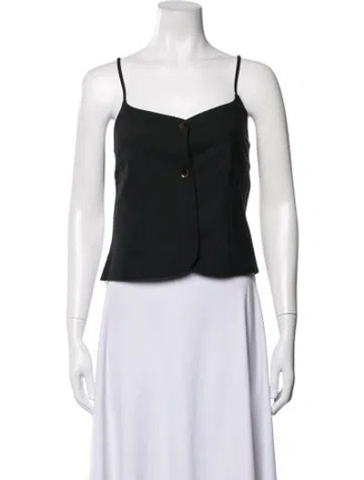 Pre-owned The Garment V-neck Sleeveless Top In Black/white