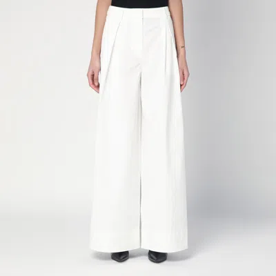 The Garment White Cotton Palazzo Trousers